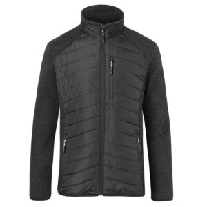 Črna hibridna delovna jakna 1342-5201 z zadrgo.